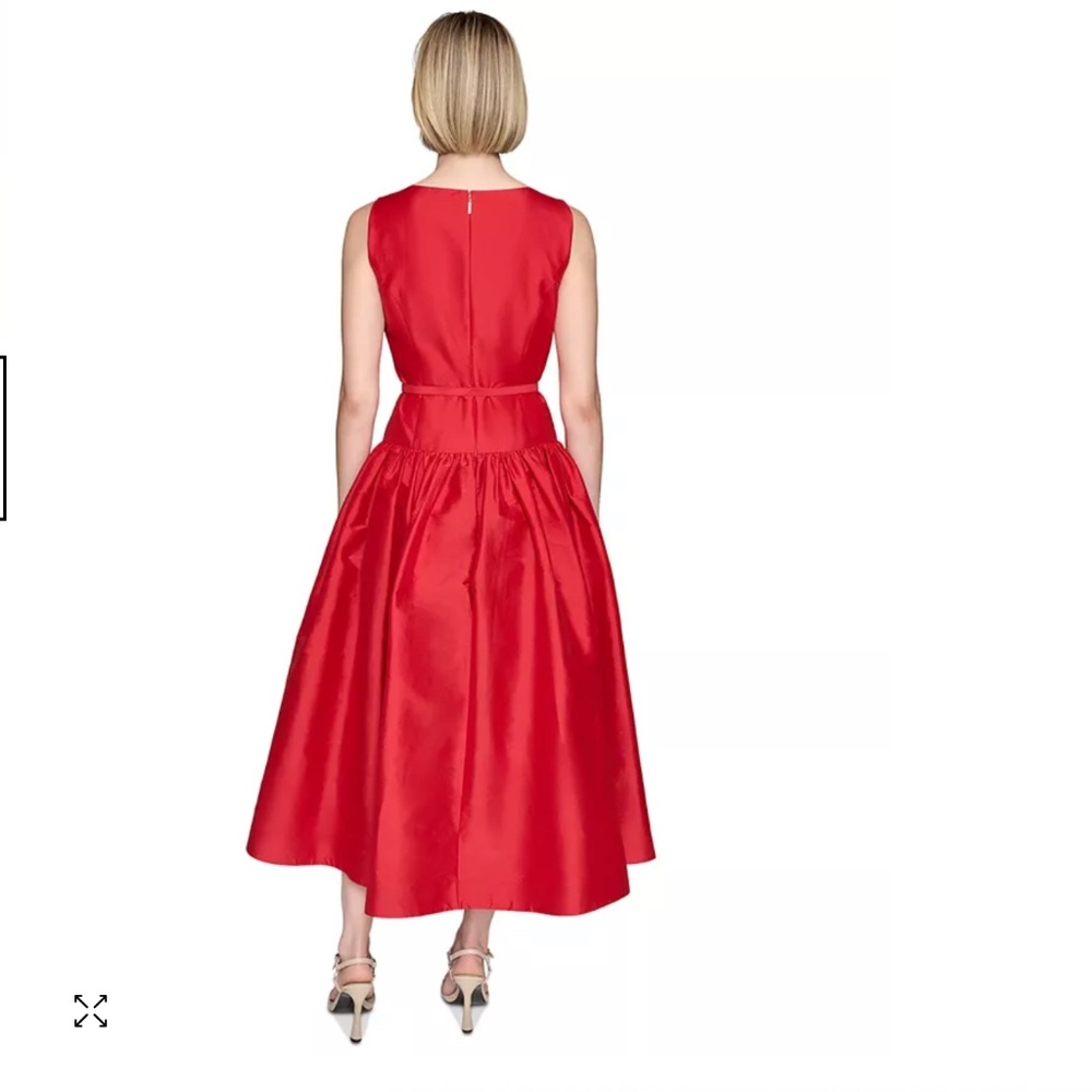 NWT Karl Lagerfeld Paris | Taffeta Drop-Waist Ball Gown - Picture 3 of 14